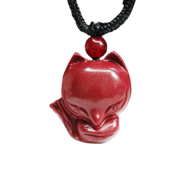 Fortune's Favor Collection: Luxurious Vermilion Sand Fox Pendant Jewelry