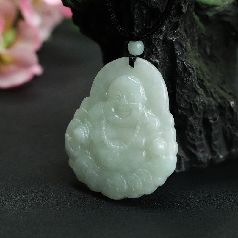 Buddha Money Pendant made with A Grade Myanmar Jadeite Stone