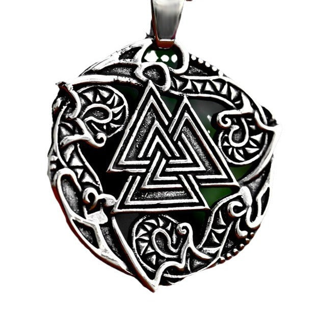 Wholesale Retro Viking Rune Pendant in Stacked Triangular Design for Men - Titanium Steel and Stainless Steel Collection