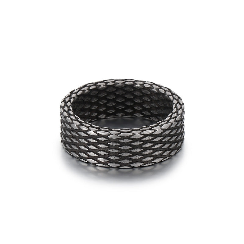 Versatile Rhombus Stainless Steel Men's Ring - Trendy Japanese and Korean Design for Everyday Wear