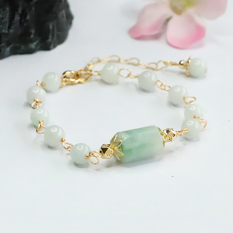 Fortune's Favor Sterling Silver Jade Bracelet