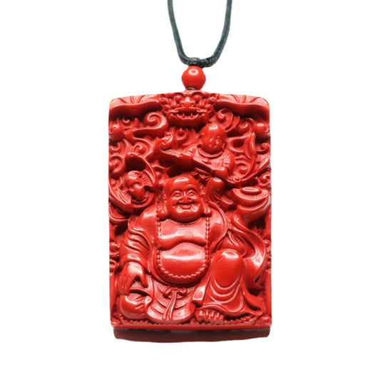 Vermilion Sand Maitreya Buddha Pendant - Symbol of Peace and Prosperity