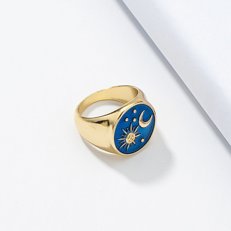 Wholesale Blue Sun Moon Ring Needle in Vienna Verve Collection