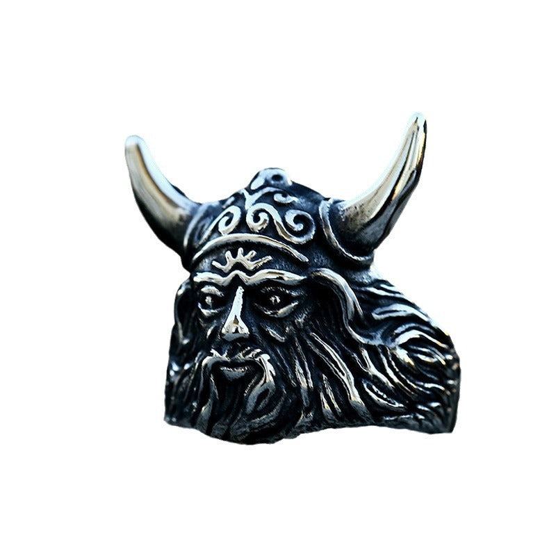 Retro Viking Titanium Steel Ring for Men - Wholesale Stainless Steel Hand Jewelry