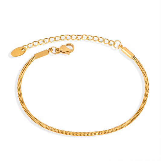 Luxurious 18K Gold Plated Titanium Bracelet for Women