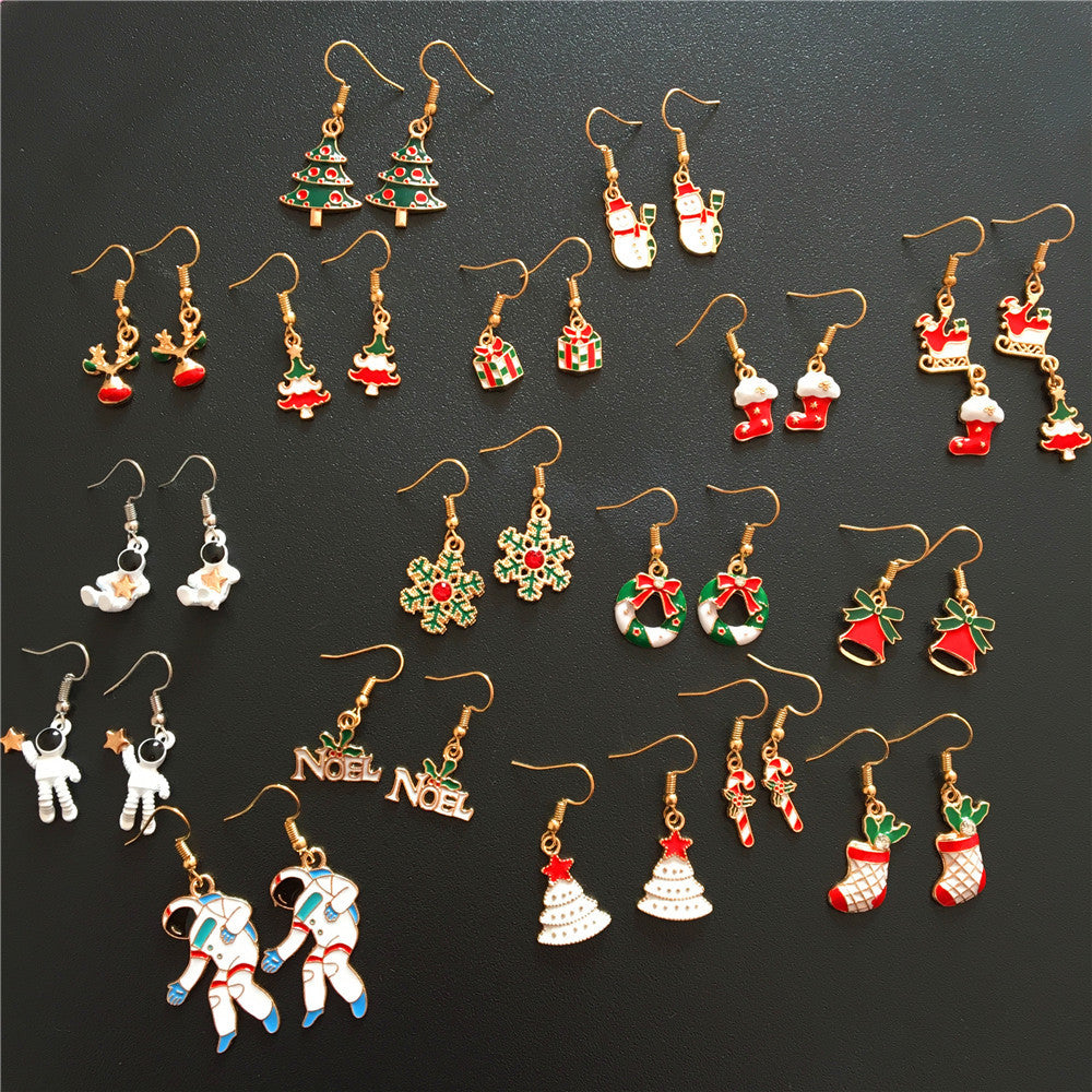 Festive Holiday Metal Earrings from Vienna Verve Collection