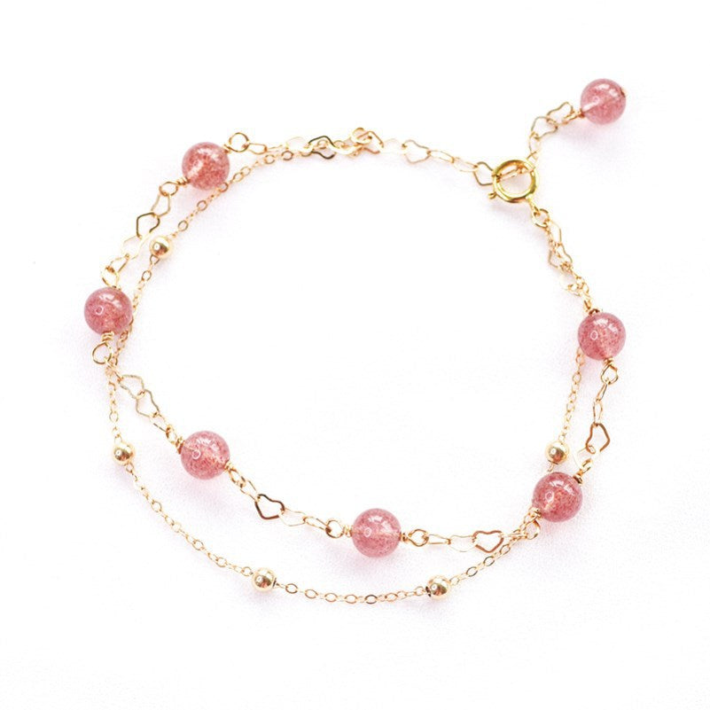 Fortune's Favor Sterling Silver Bracelet with Pink Crystal