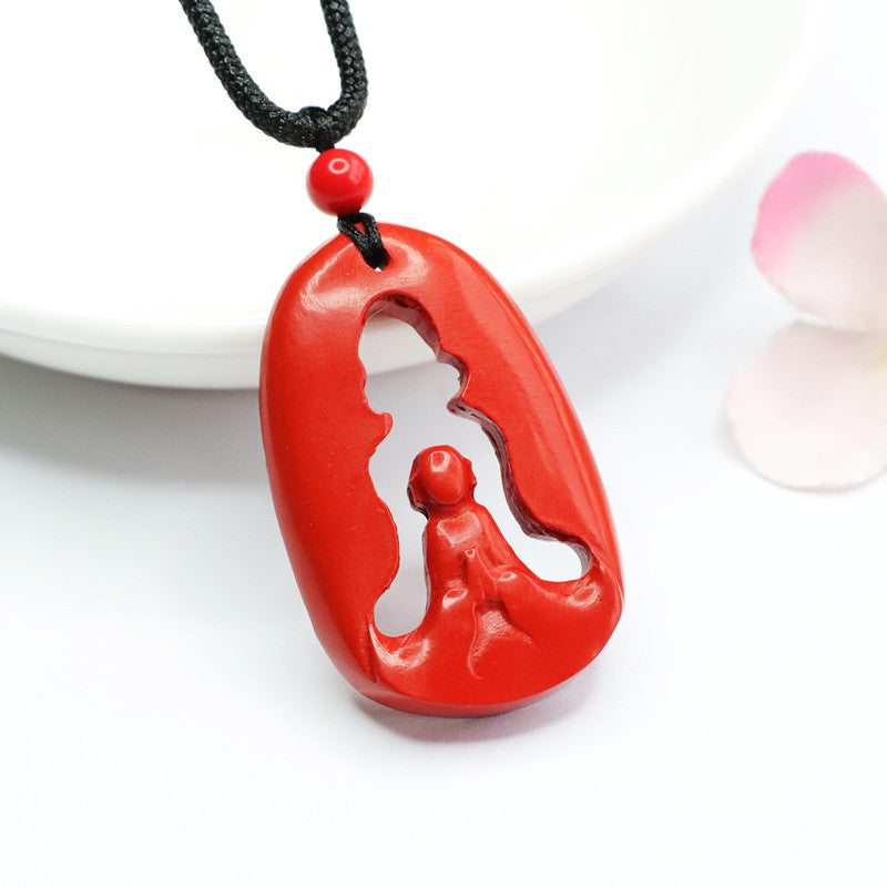 Cinnabar Hollow Enlightenment Pendant Red Sand Pendant Jewelry