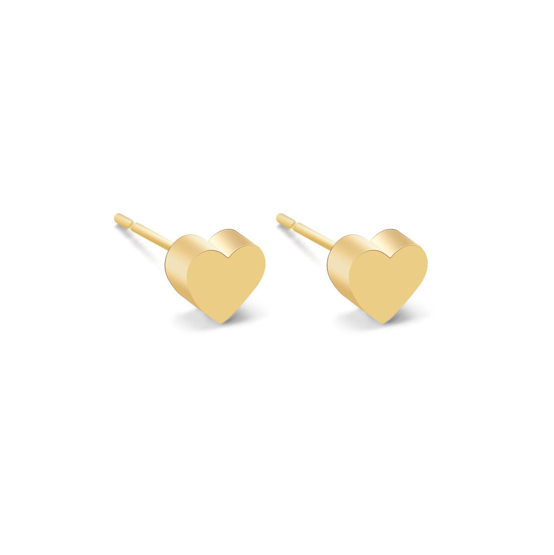 French Charm Gold-Plated Heart Choker Earrings