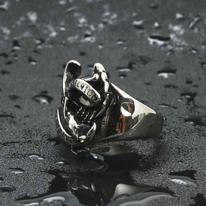 Titanium Steel Eagle Ring for Men - Retro Hipster Punk Stainless Steel Accessory