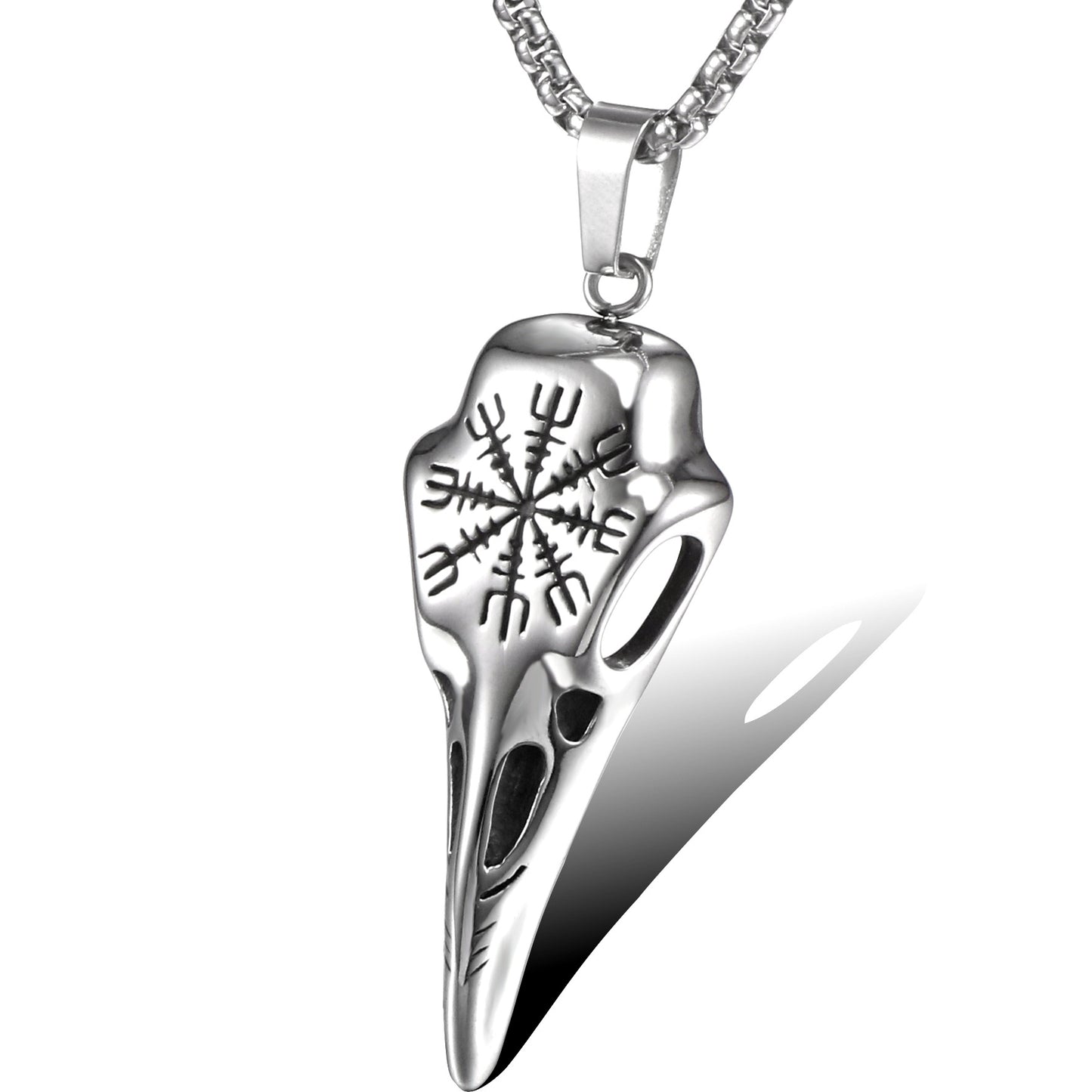 Viking-Inspired Titanium Steel Pendant for Men - Retro European and American Fashion Design