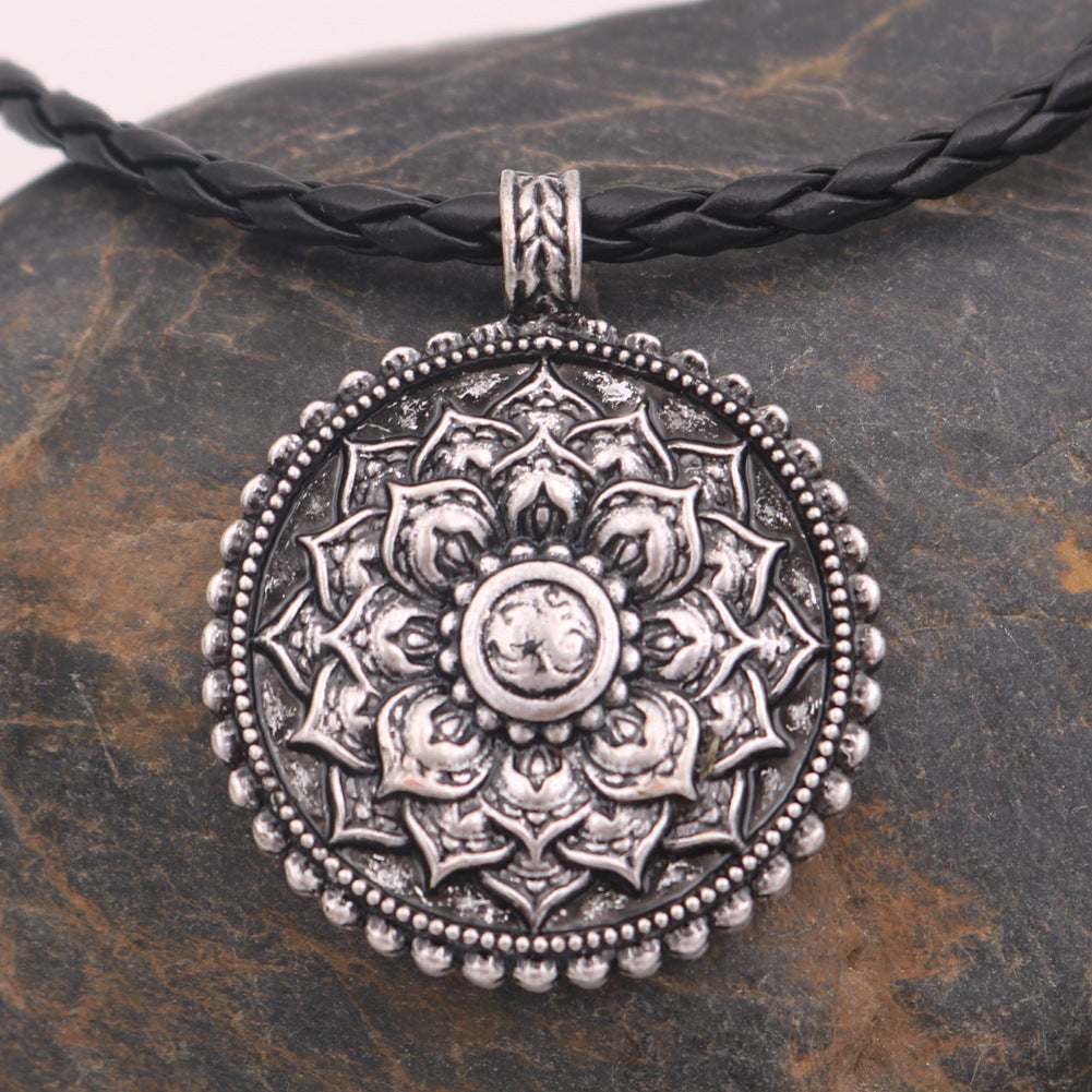 Mystical Norse Legacy Double Pendant Necklace for Men