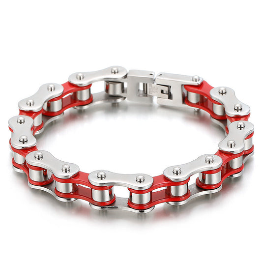 Stylish Stainless Steel Bicycle Chain Bracelet for Men - Hip and Trendy Men's Jewelry