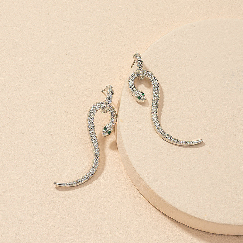 Snake Charm Alloy Earrings - Vienna Verve Collection