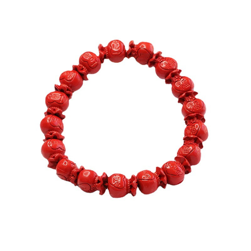 Red Cinnabar Stone Lucky Bracelet