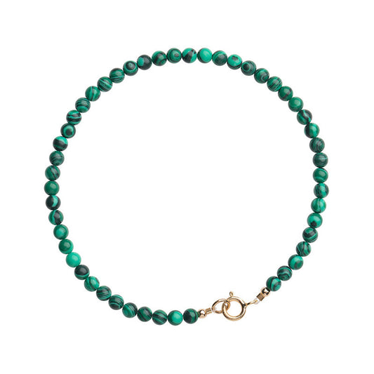 Captivating 3mm Malachite Green Crystal Bracelet for Women