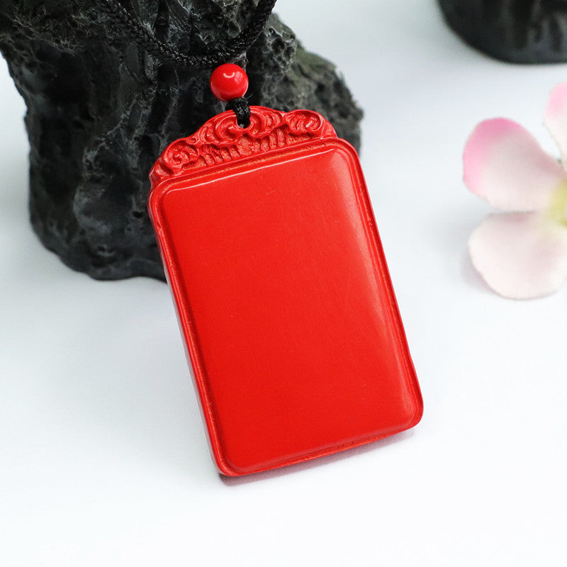 Fortune's Favor Vermilion Sand Square Red Sand Pendant Jewelry