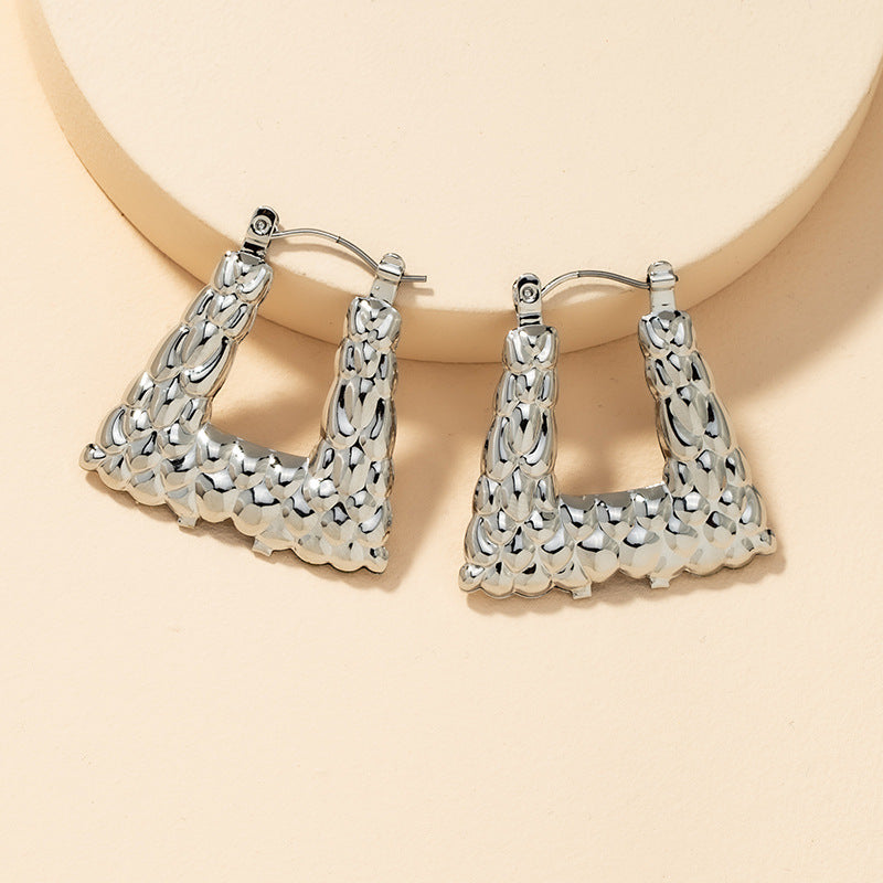 Geometric Metal Statement Earrings - Vienna Verve Collection