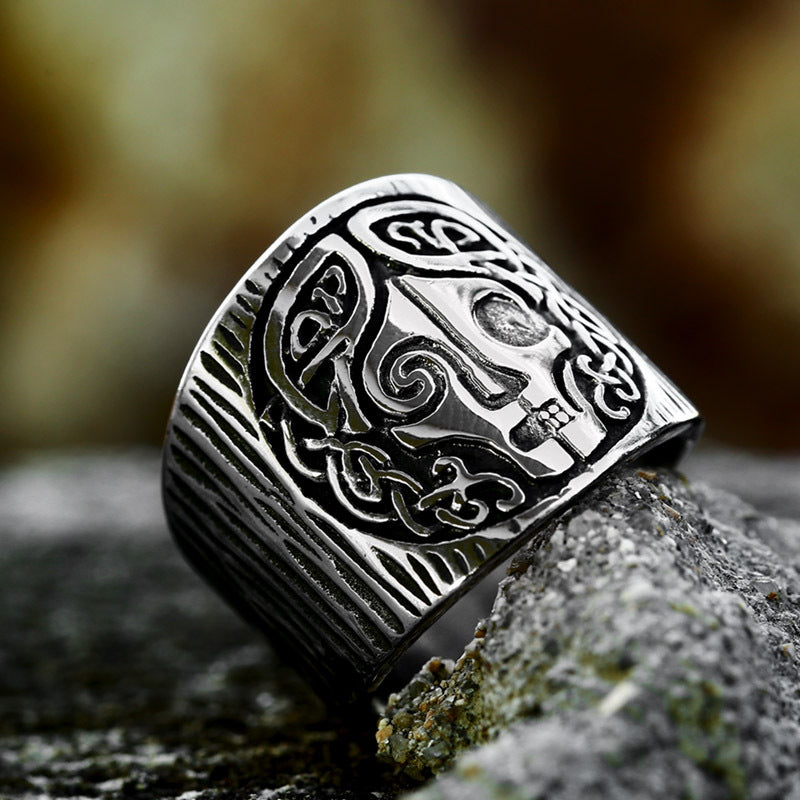 Nordic Viking Celtic Knot Stainless Steel Ring for Men - Titanium Steel Wholesale