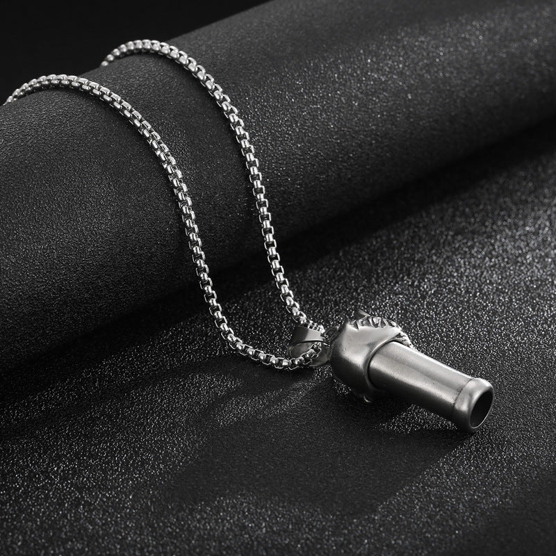 Wolf Whistle Titanium Steel Men's Pendant - Animal Series One Piece