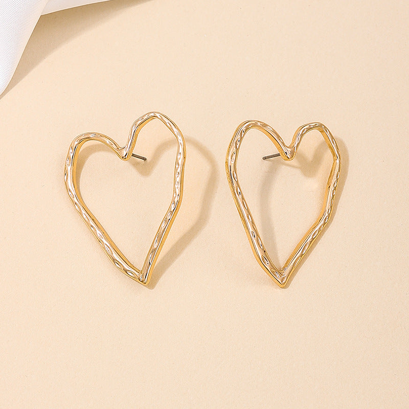 Exaggerated Love and Indifferent Style Metal Earrings from Vienna Verve Collection