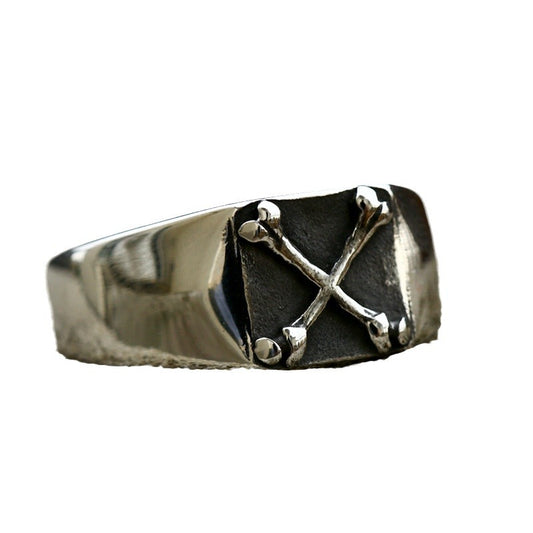 Titanium Steel Bone Ring for Men - Domineering Style Cross-Border Jewelry in Wholesale