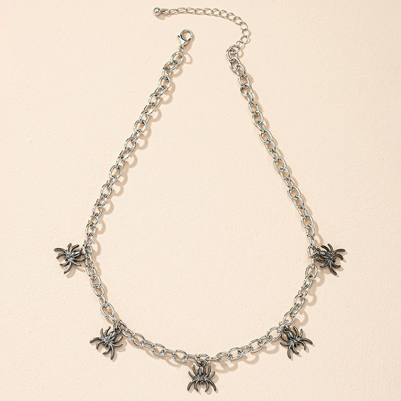 Spider Web Hip Hop Style Chunky Chain Necklace with Personalized Design