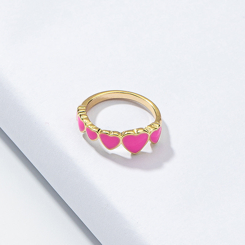 European and American Summer Jewelry Collection - Love Ring and Instagram Ring Set