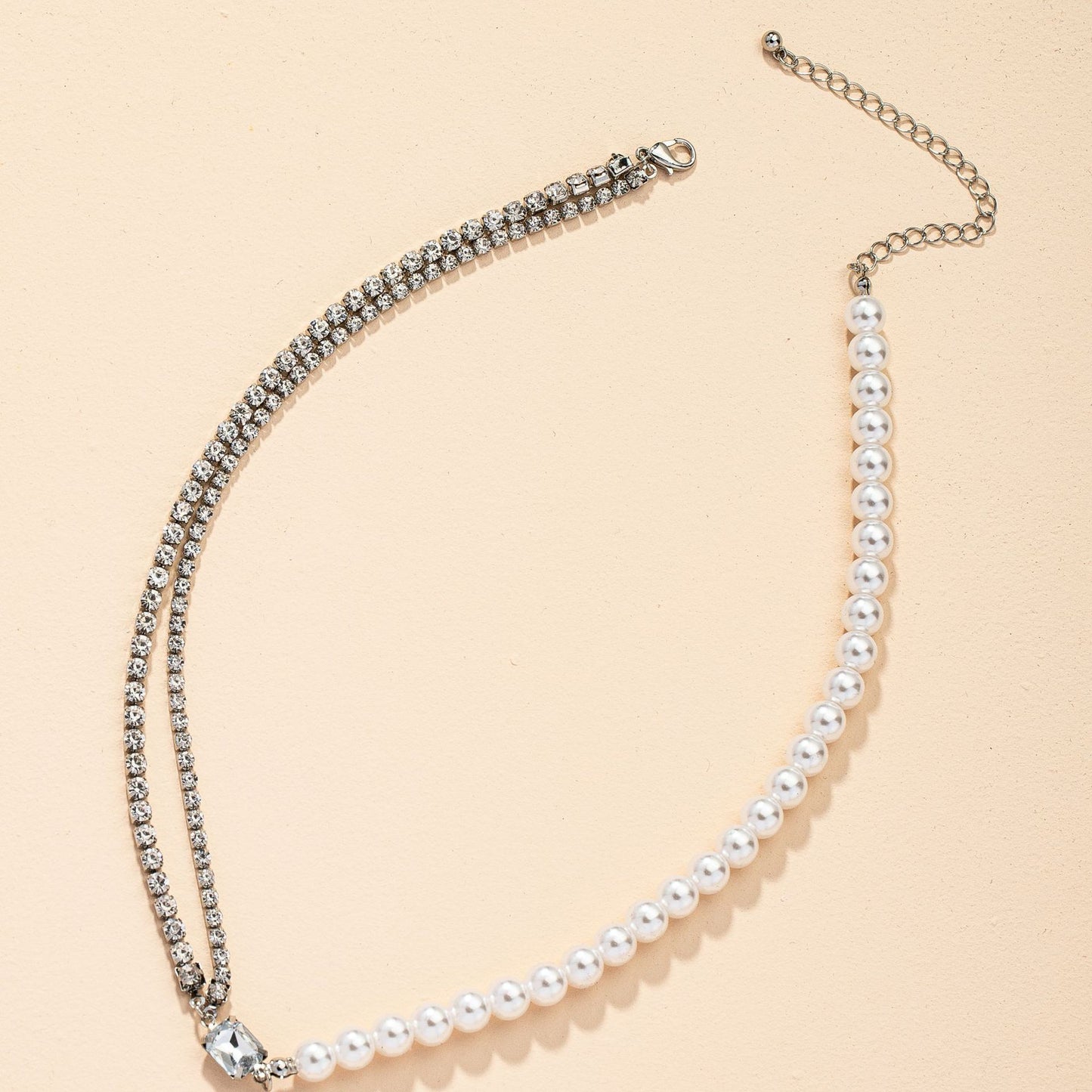 Chic Pearl Necklace with Cross-Border Charm