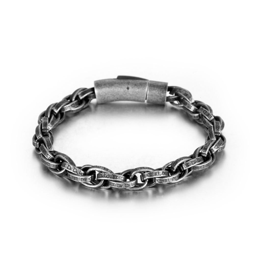 Handcrafted Retro Titanium Steel Men's Braided Bracelet - Distinctive Style Jewelry