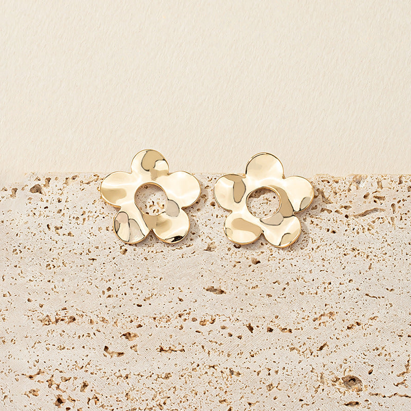 French Metal Flower Earrings - Vienna Verve Collection