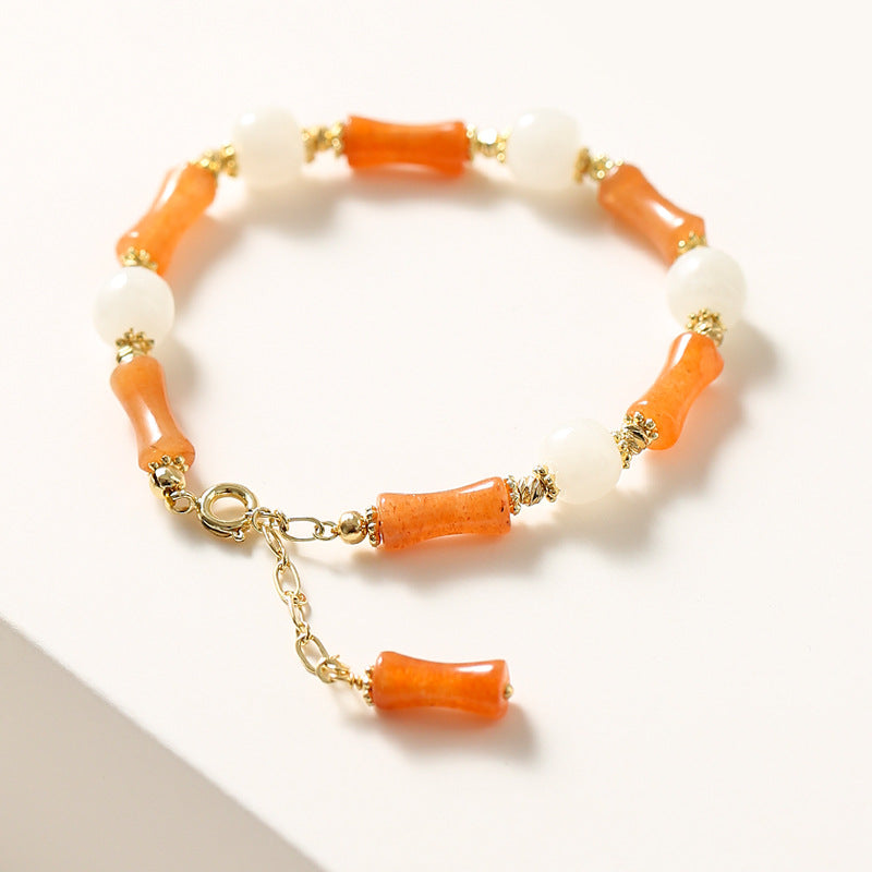 Elegant Chinese Style Jade and Aventurine Bracelet - Fortune's Favor Collection