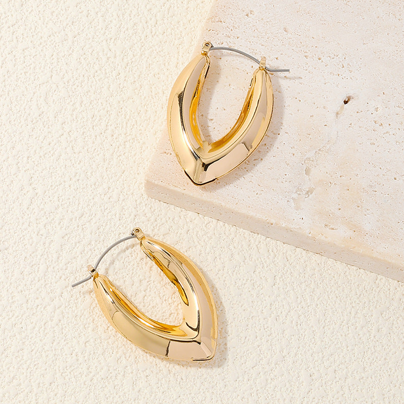 Vivid Vibe Metal V-shaped Earrings - Planderful Vienna Verve Collection