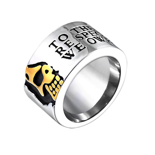 Cross-Border Vintage Punk Stainless Steel Ring for Men - European and American Skull Design Titanium Steel Wholesale