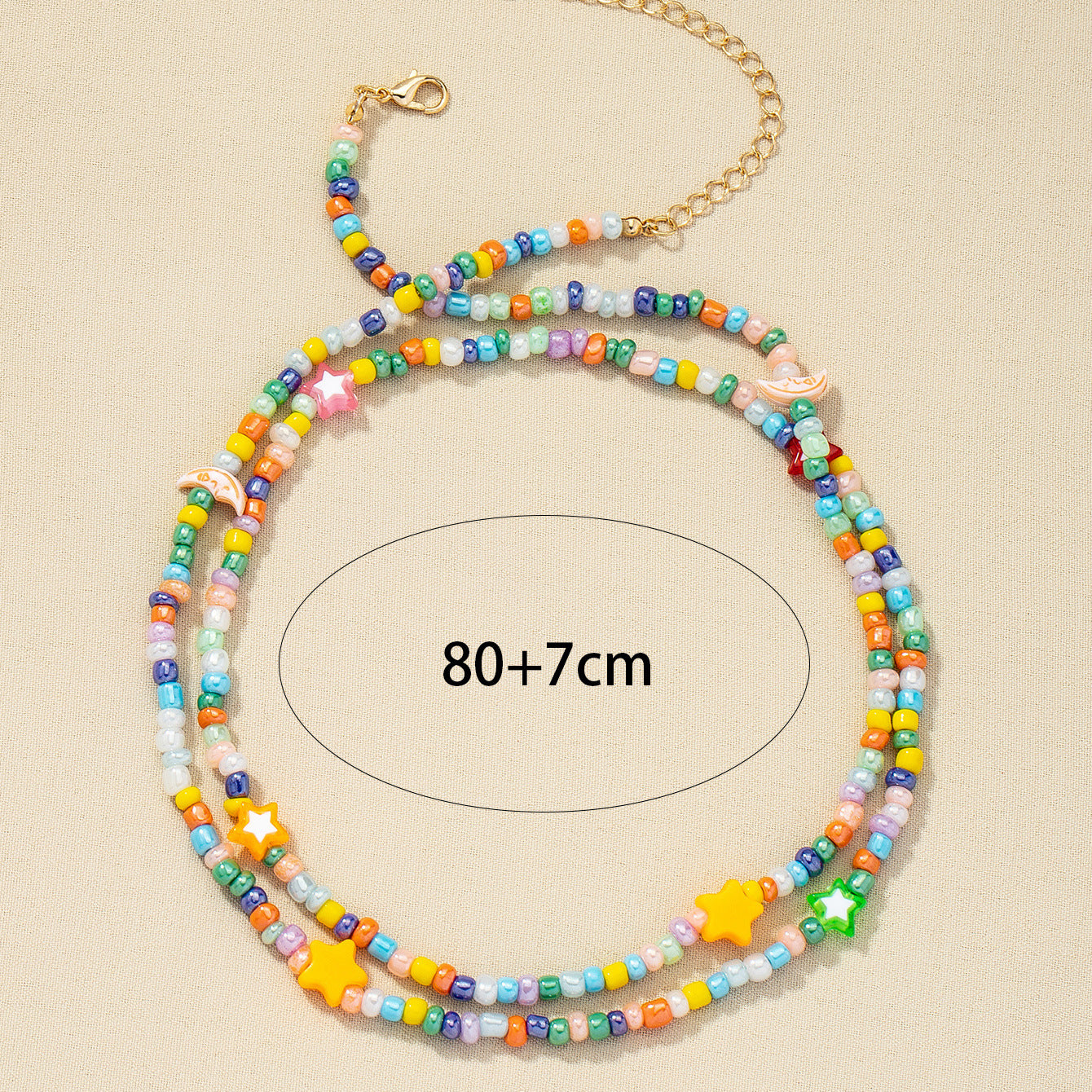 Wholesale Star Moon Beads Necklace with Cross-Border Charm - Vienna Verve Collection