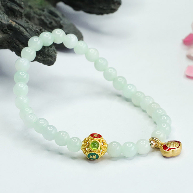 Jade Bracelets with Sterling Silver and Palace Style