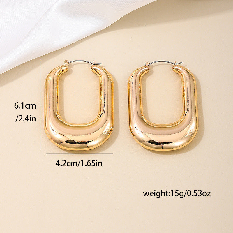 Exaggerated Vintage U-shaped Earrings - Vienna Verve Collection