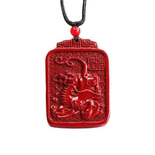 Cinnabar Pendant Purple Gold Sand Kirin Pendant