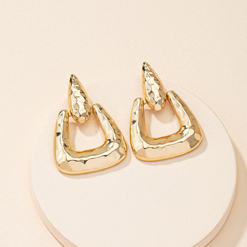 Geometric Irregular Triangle Earrings with a High-End Cold Aesthetic