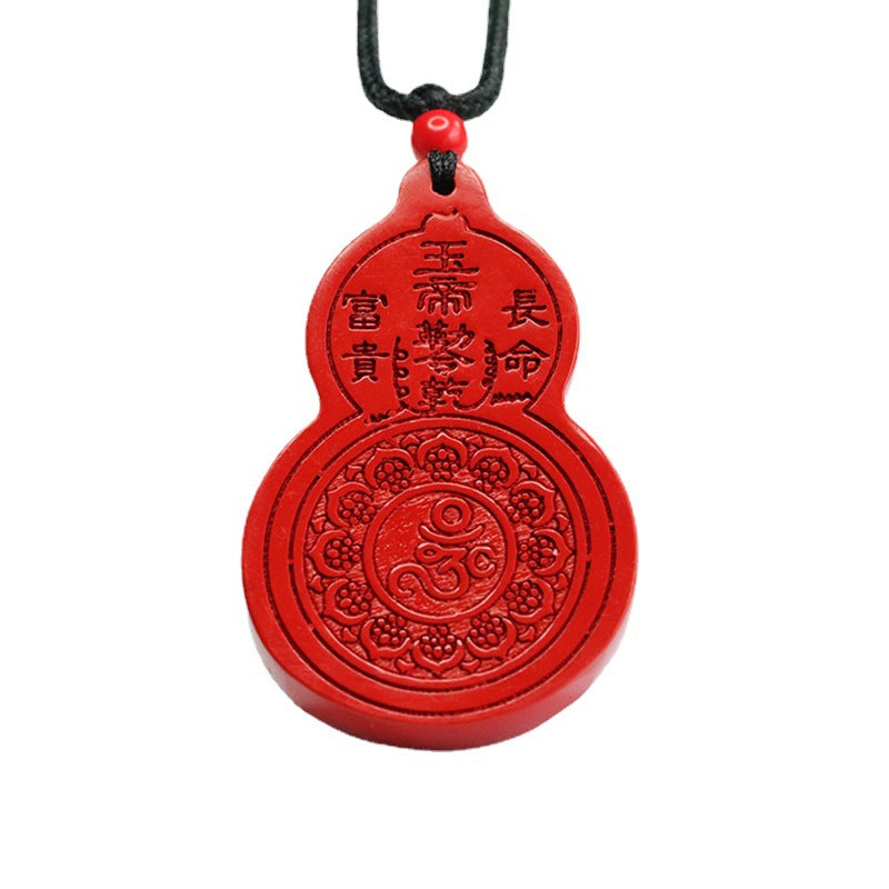 Vermilion Sand Pendant, Red Sand Tai Chi Bagua Gourd Hanging Pendant