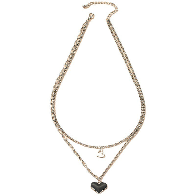 Double-Layer Love Necklace with Niche Design - Vienna Verve Collection