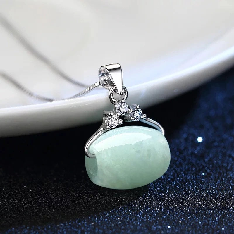 Fortune's Favor Myanmar Jade Sterling Silver Necklace