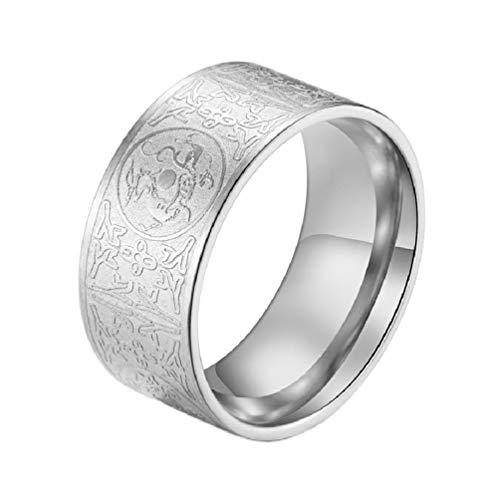 Custom Black Titanium Steel Men's Ring - Ethnic Design of the Four Divine Beasts