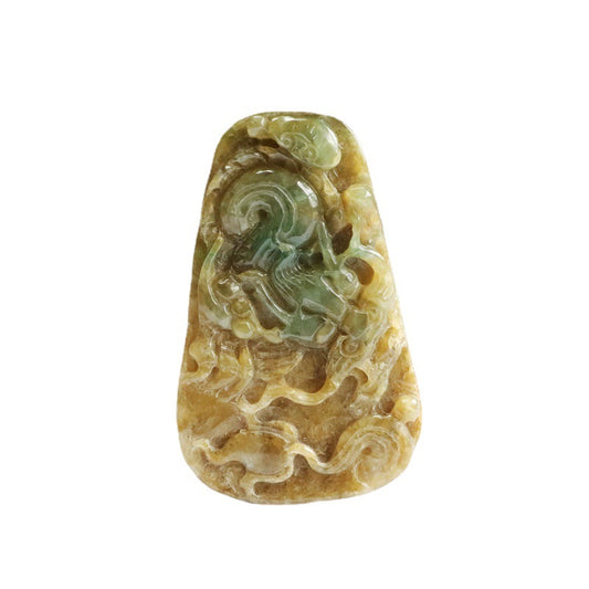 Jade Dragon Ruyi Pendant from Planderful Collection