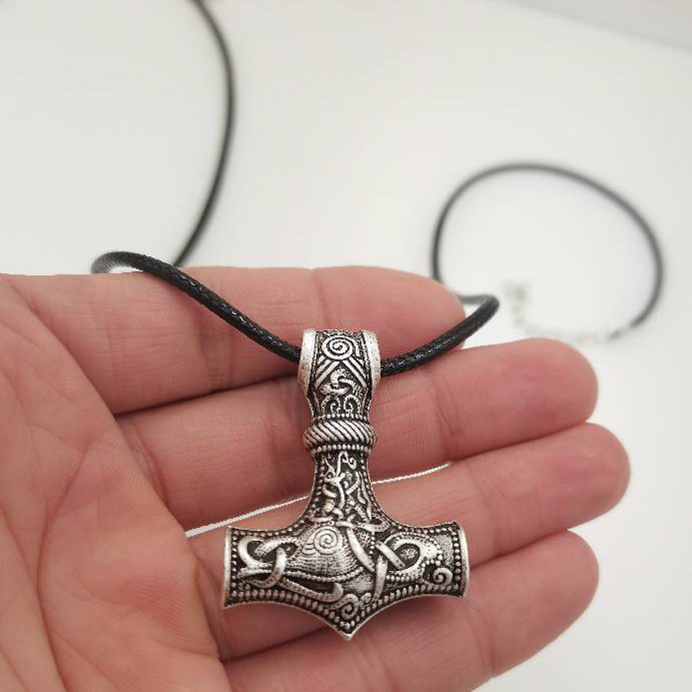 Norse Legacy Viking Thor's Hammer Pendant Necklace for Men