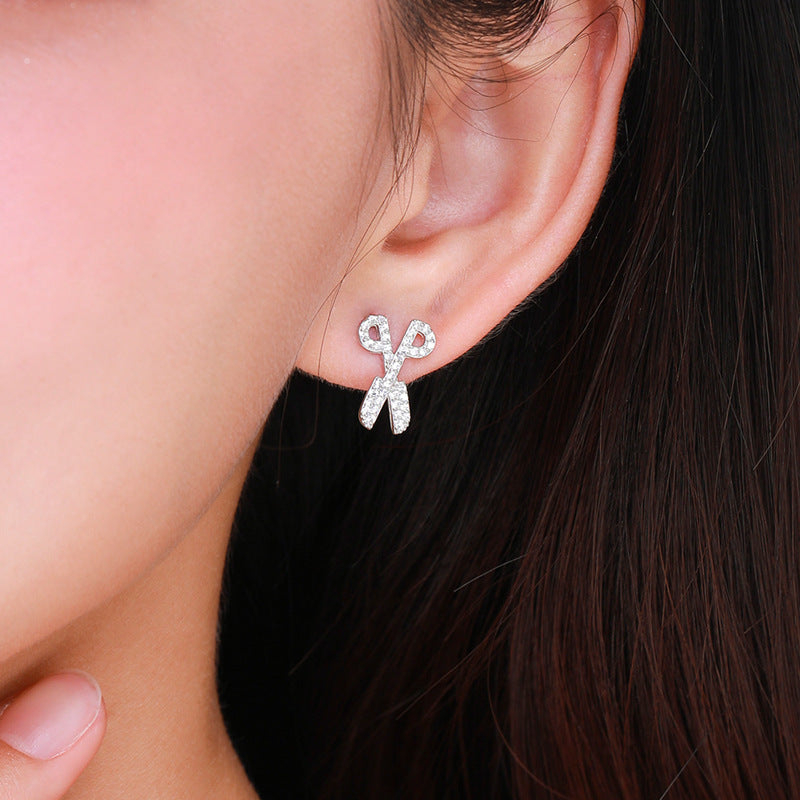 Luxurious Sterling Silver Zircon Earrings from Planderful Collection