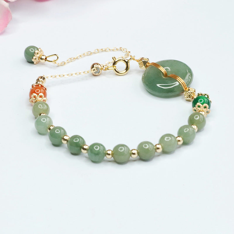 Jade Bracelet with Sterling Silver Clasp - Fortune's Favor Collection