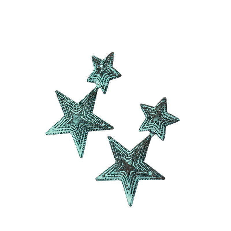 Retro Pentagram Earrings - Vienna Verve Collection Piece