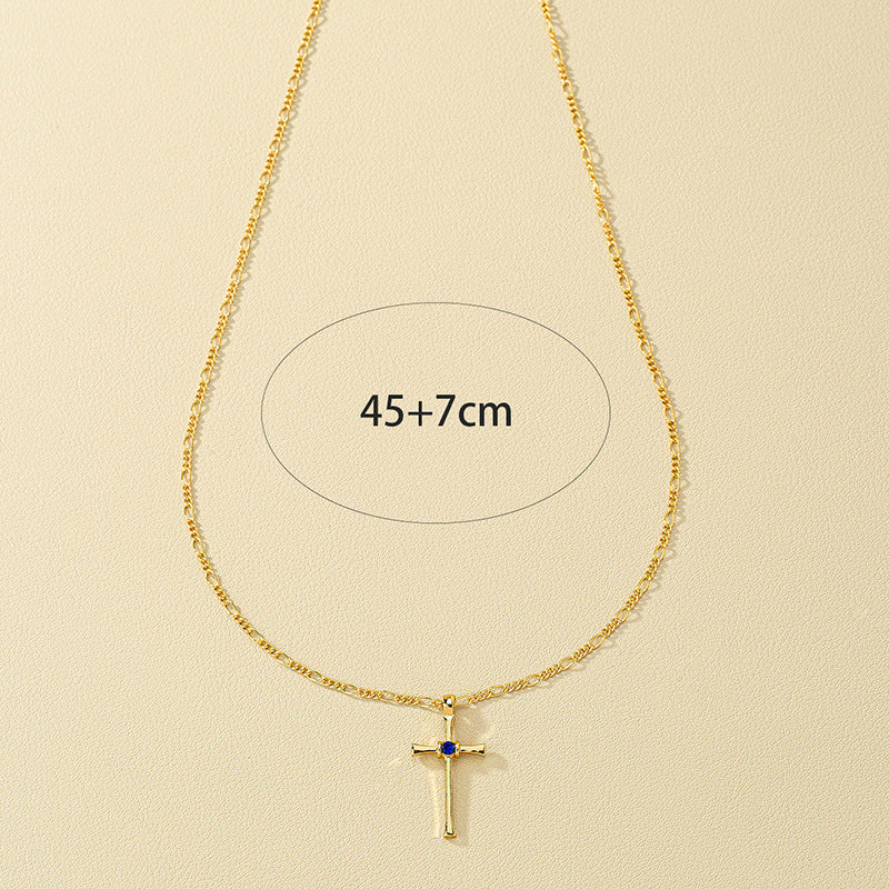 Vintage Niche Pendant Cross Necklace - Retro European Design