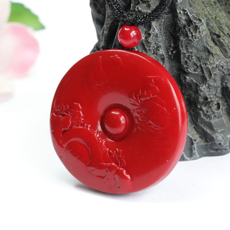 Cinnabar Pendant Purple Gold Sand Landscape Pingan Brand Pendant